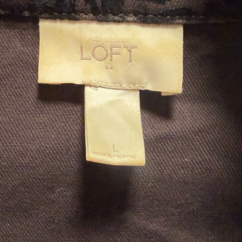 Denim LOFT Black velvet Floral Women's Jacket size L - Picture 6 of 11